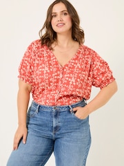 FatFace Burnt Orange Jade Blouse - Image 5 of 9