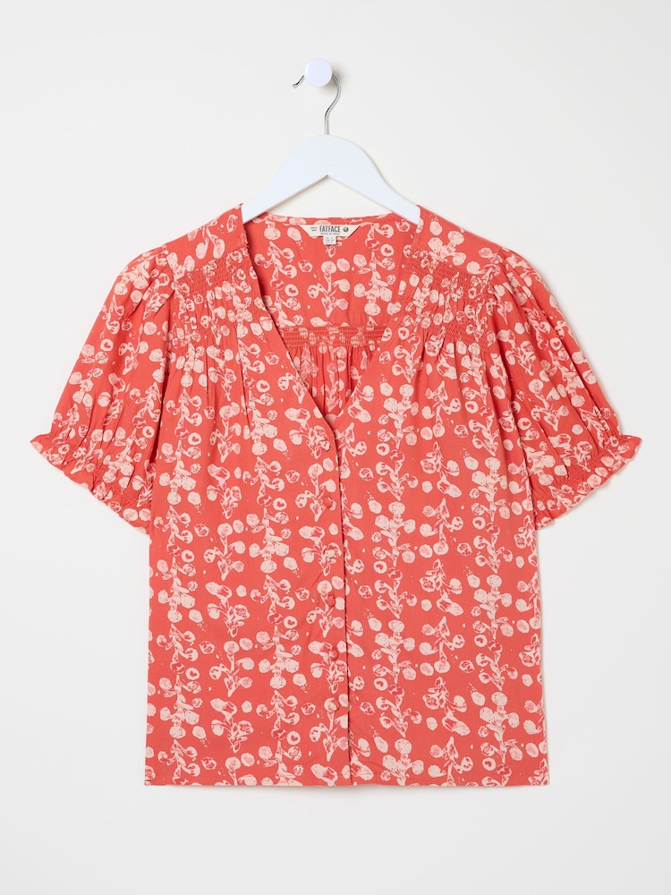 FatFace Burnt Orange Jade Blouse - Image 9 of 9