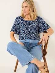 FatFace Kyro Indigo Blue Blouse - Image 4 of 7