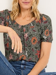 FatFace Black Floral Tayana Blouse - Image 4 of 9