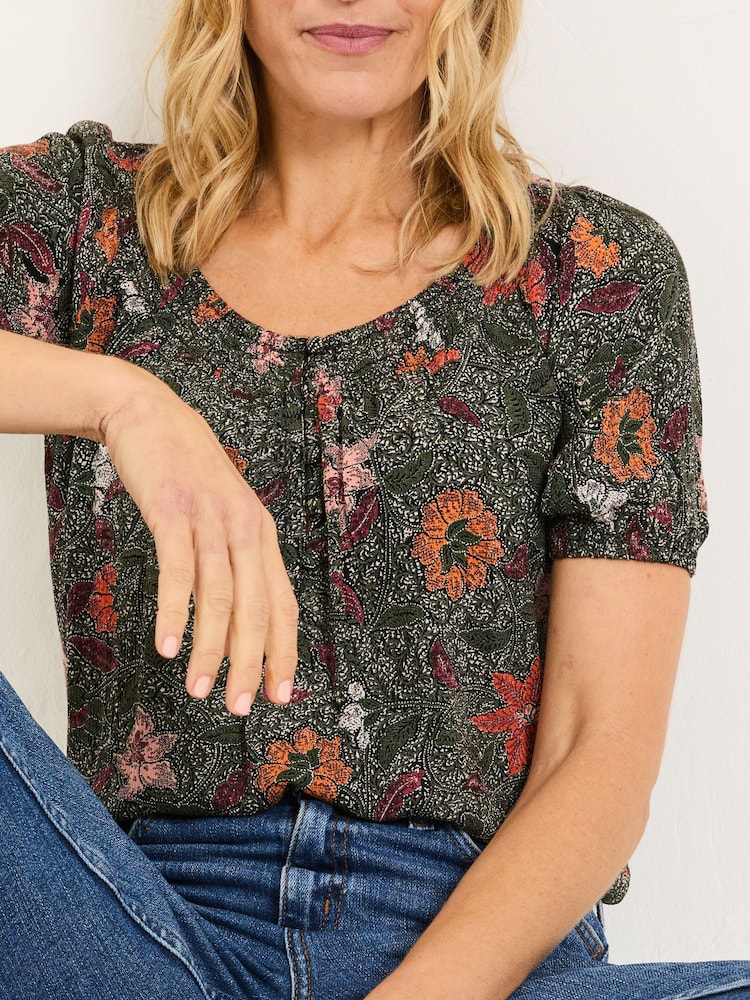 FatFace Black Floral Tayana Blouse - Image 4 of 9