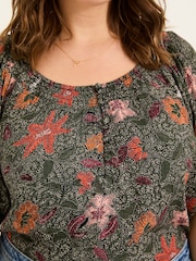 FatFace Black Floral Tayana Blouse - Image 5 of 9