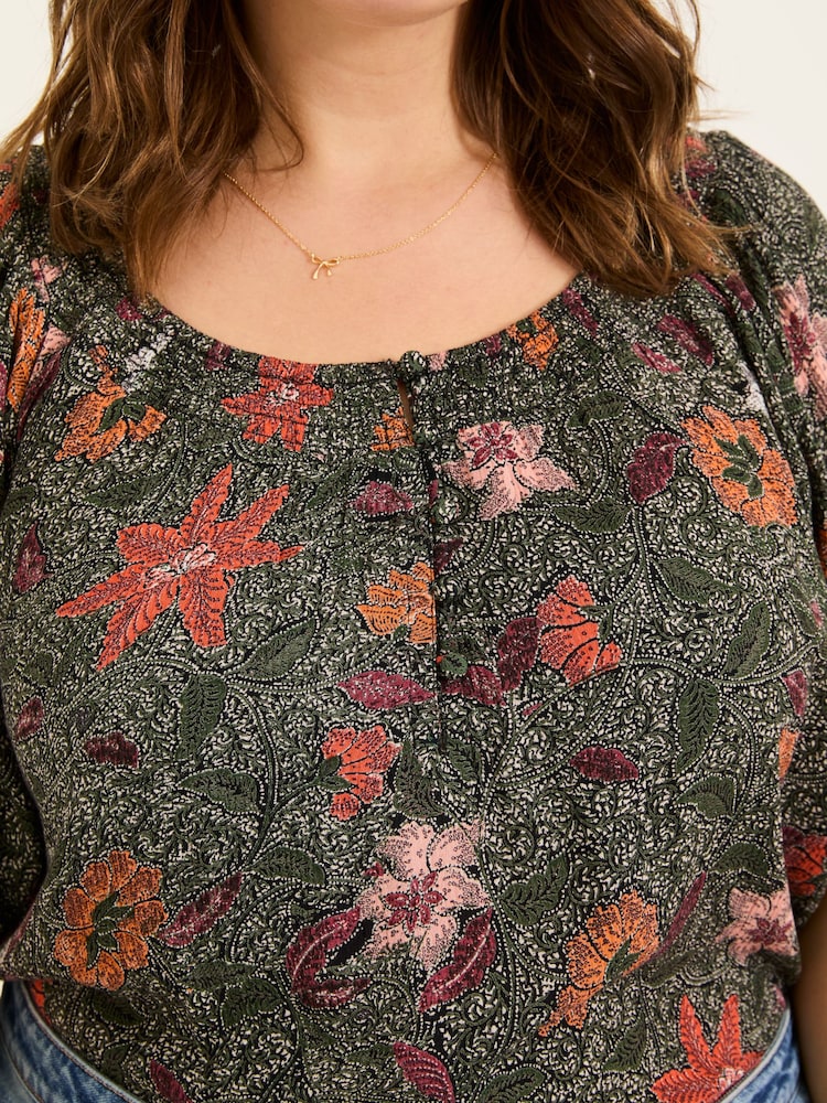 FatFace Black Floral Tayana Blouse - Image 5 of 9