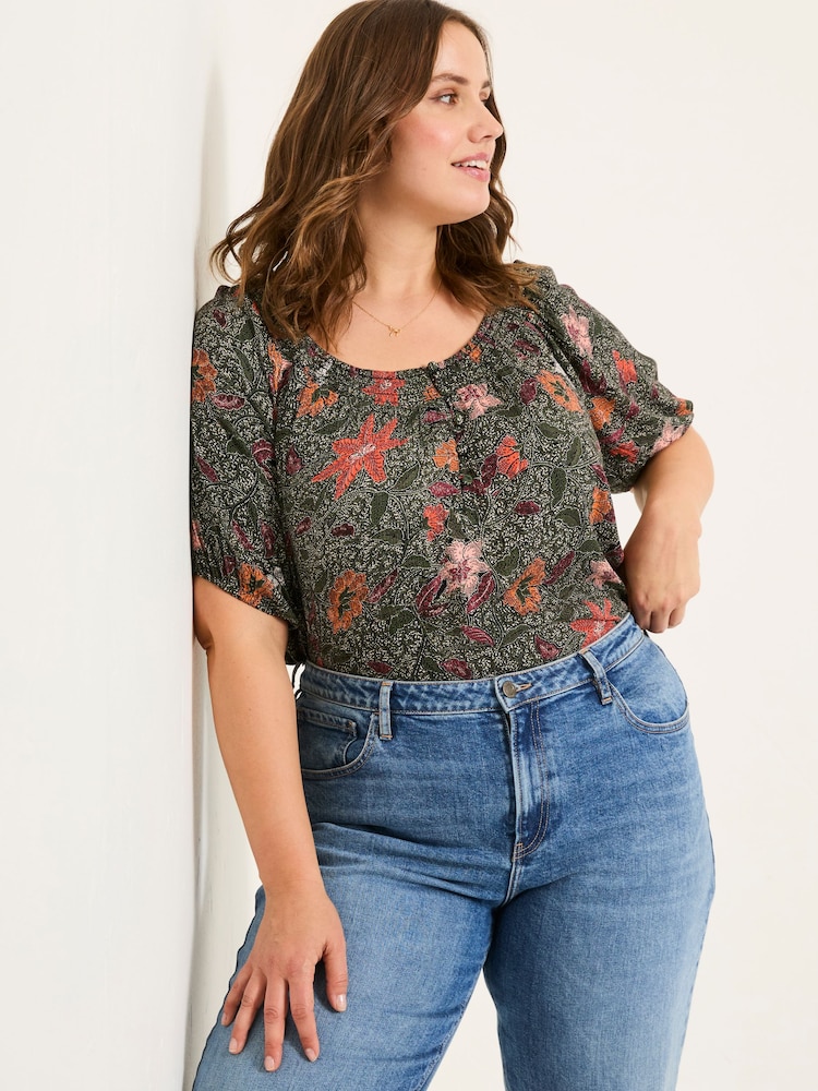 FatFace Black Floral Tayana Blouse - Image 6 of 9