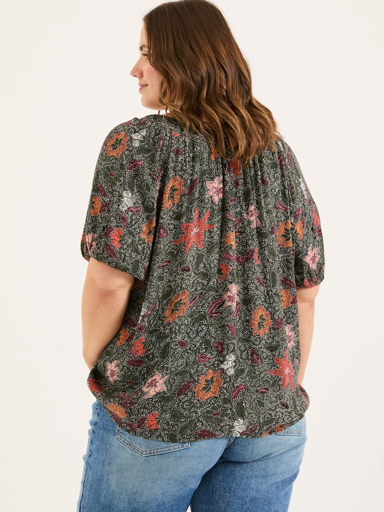 FatFace Black Floral Tayana Blouse - Image 7 of 9