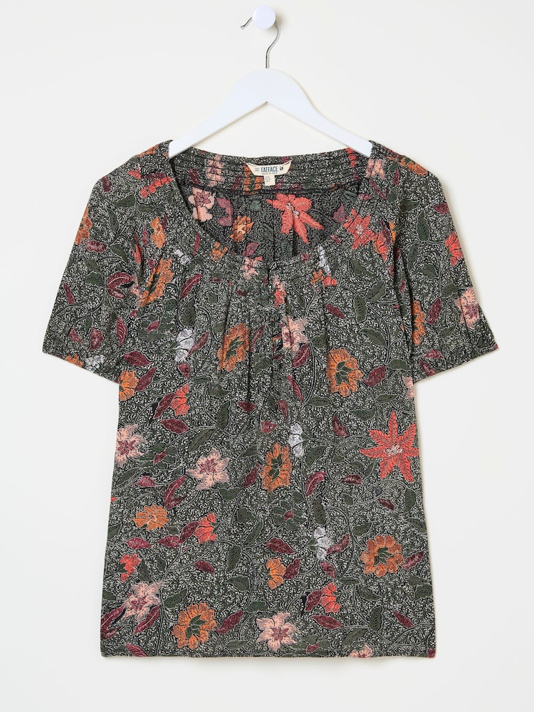 FatFace Black Floral Tayana Blouse - Image 9 of 9