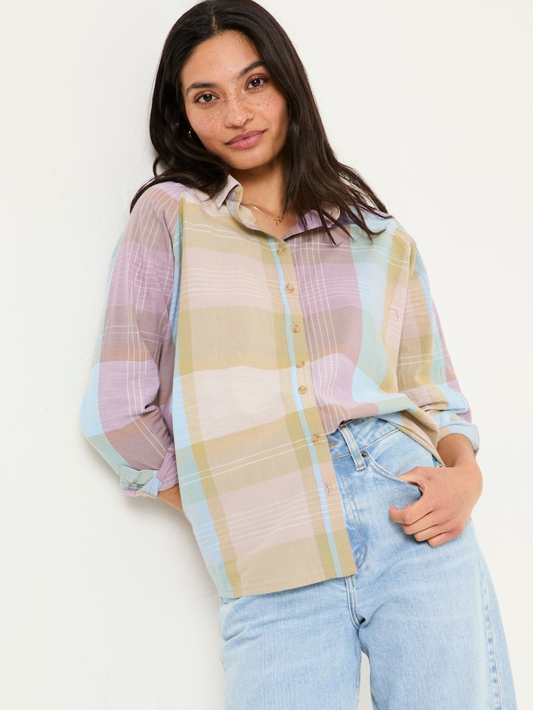 FatFace Bessie Multi 100% Cotton Check Shirt - Image 1 of 6