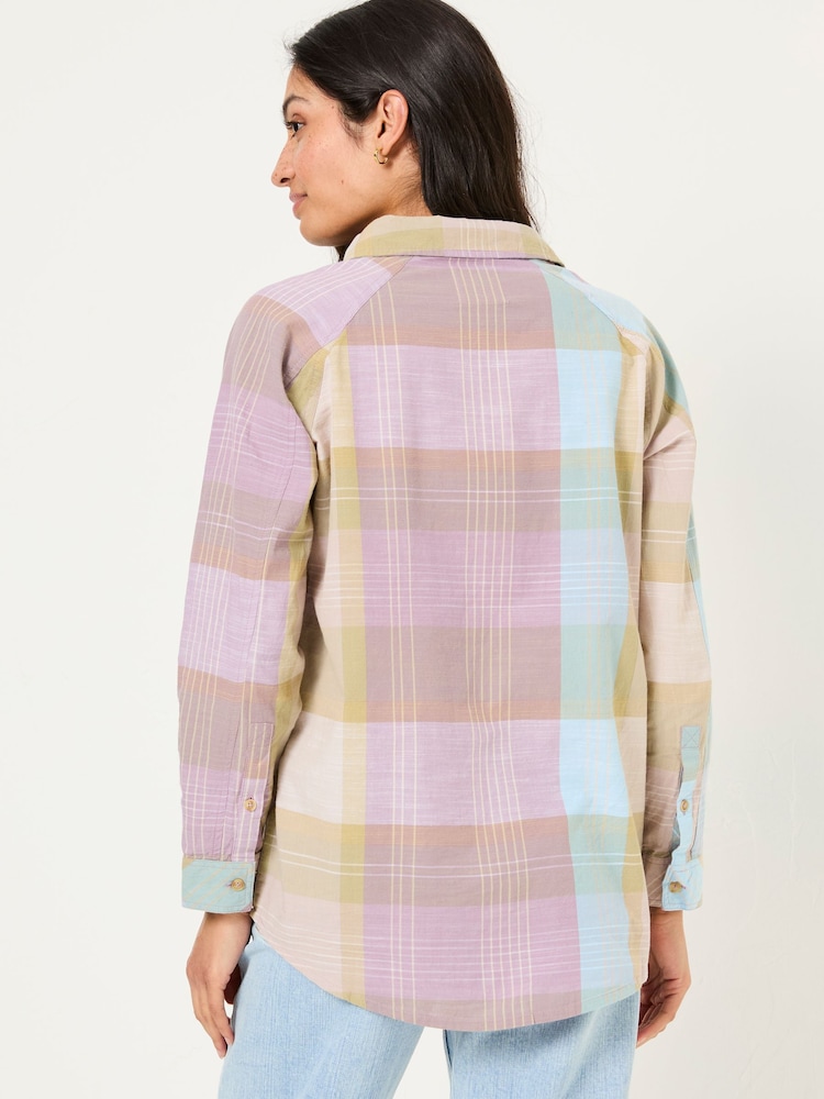 FatFace Bessie Multi 100% Cotton Check Shirt - Image 2 of 6