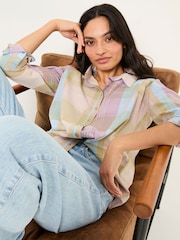 FatFace Bessie Multi 100% Cotton Check Shirt - Image 4 of 6