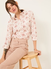 FatFace Olivia Ivory Printed 100% Cotton Long Sleeve Shirt - Image 3 of 9