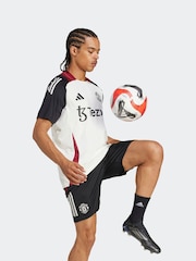 adidas White/Black Manchester United Tiro 24 Training Jersey - Image 3 of 8