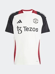 adidas White/Black Manchester United Tiro 24 Training Jersey - Image 7 of 8