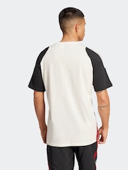 adidas White/Black Manchester United Tiro 24 100% Cotton T-Shirt - Image 2 of 6