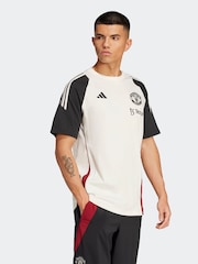 adidas White/Black Manchester United Tiro 24 100% Cotton T-Shirt - Image 3 of 6