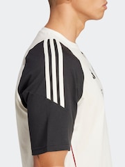 adidas White/Black Manchester United Tiro 24 100% Cotton T-Shirt - Image 5 of 6
