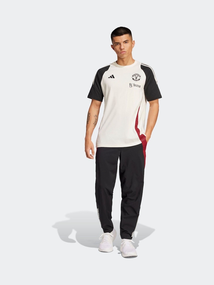adidas White/Black Manchester United Tiro 24 100% Cotton T-Shirt - Image 6 of 6