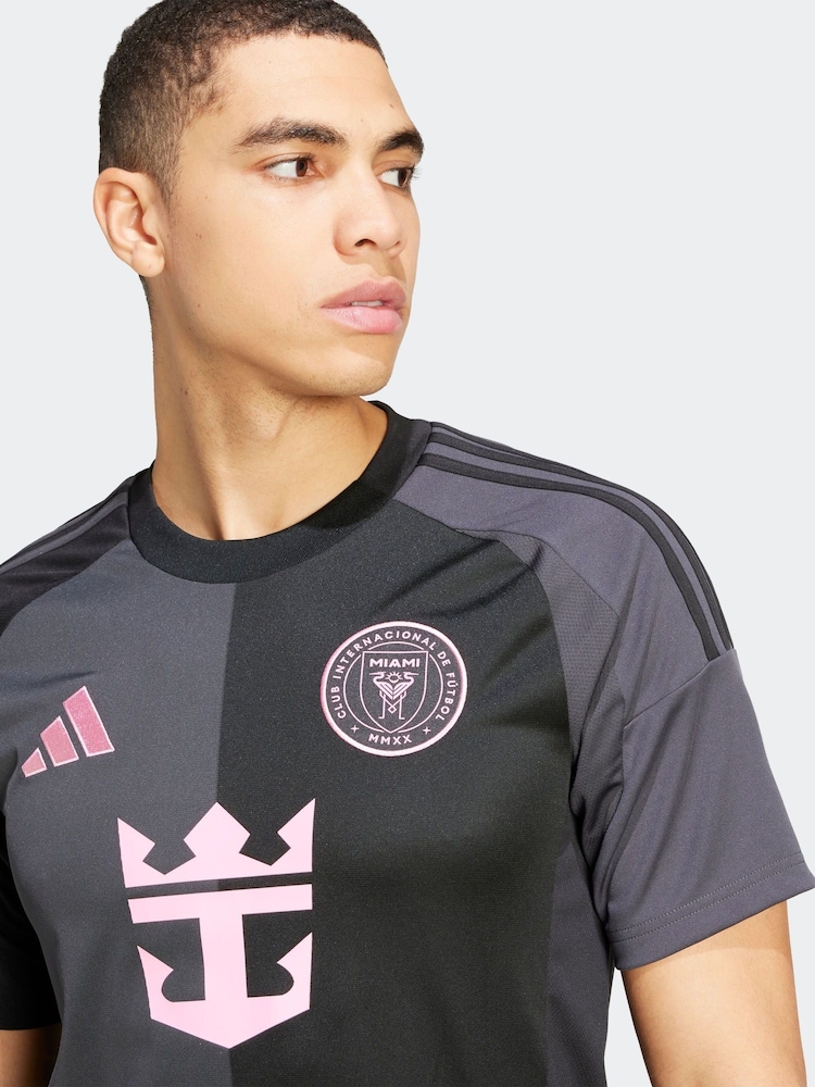 adidas Black Inter Miami CF 25/26 Messi Away Jersey - Image 5 of 8