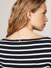 Tommy Hilfiger Brown New Cody Slim Boat 100% Cotton T-Shirt - Image 5 of 7
