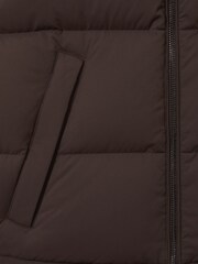 Reiss Brown Jessie Quilted-Shell Zip-Through Gilet - Image 6 of 6