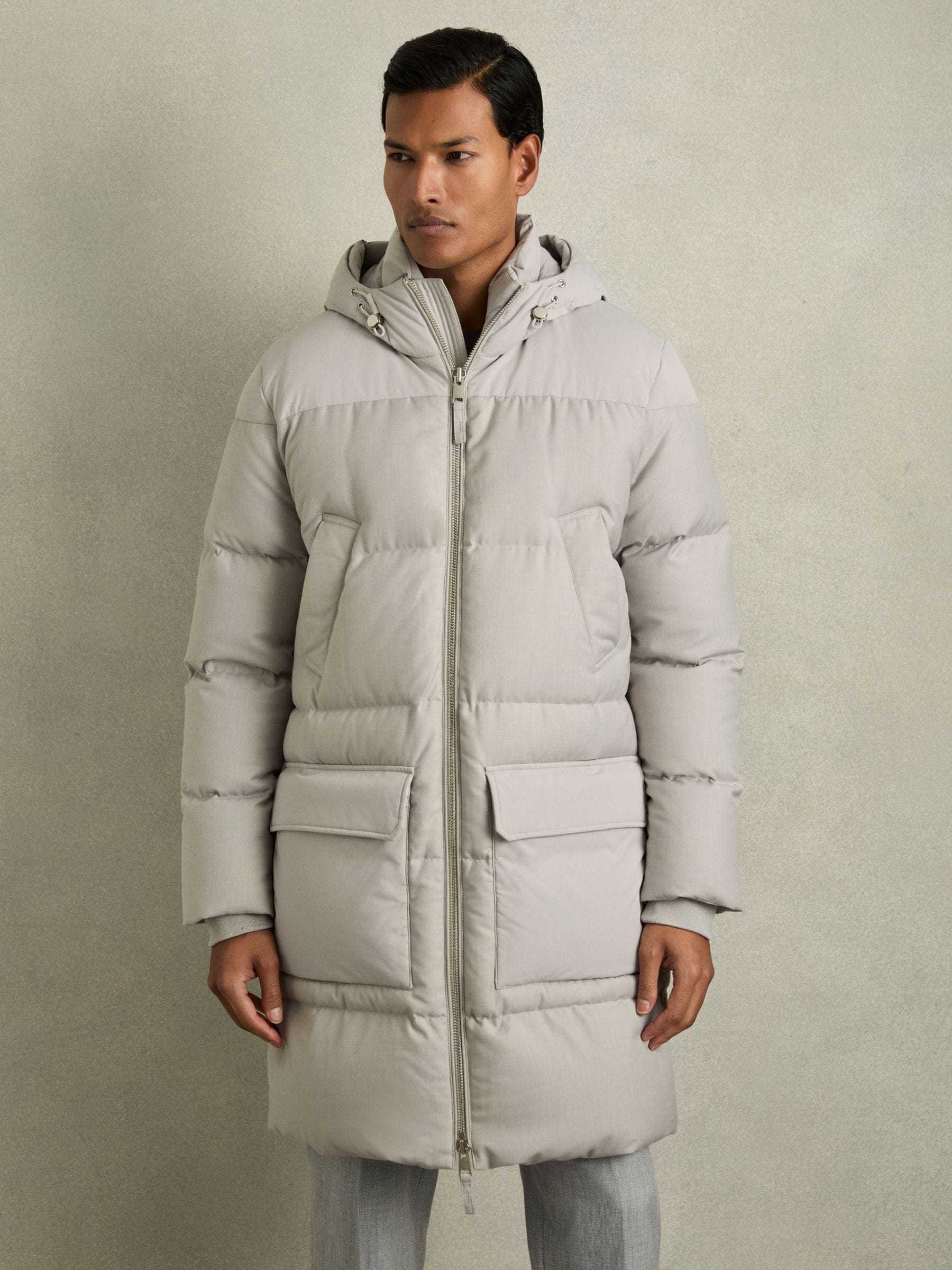 Buy Reiss Grey Stadium Quilted Longline Puffer Jacket from Next Canada