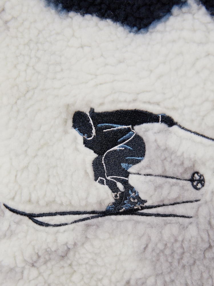 Reiss Blue Alwin 13-14 yrs Ski Landscape Fleece Jacket - Image 4 of 4 Reiss Blue Alwin 13-14 yrs Ski Landscape Fleece Jacket - Image 4 of 4