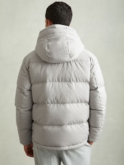Reiss Grey Carston Patch-Pocket Quilted Puffer Jacket - Image 5 of 7