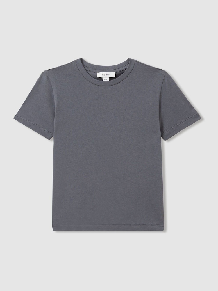 Reiss Washed Airforce Blue Bless 13-14 yrs Crew Neck T-Shirt - Image 1 of 3