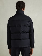 Reiss Navy Dante Patch Pocket Quilted Gilet - Image 5 of 6