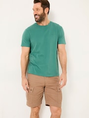 FatFace Breakyard Mid Brown Cargo Shorts - Image 1 of 8