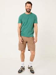 FatFace Breakyard Mid Brown Cargo Shorts - Image 4 of 8