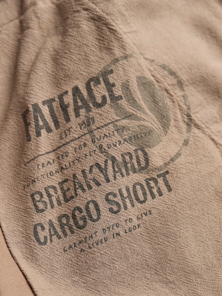 FatFace Breakyard Mid Brown Cargo Shorts - Image 8 of 8