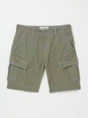 FatFace Breakyard Khaki Green Cargo Shorts - Image 6 of 8