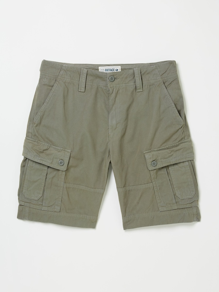 FatFace Breakyard Khaki Green Cargo Shorts - Image 6 of 8