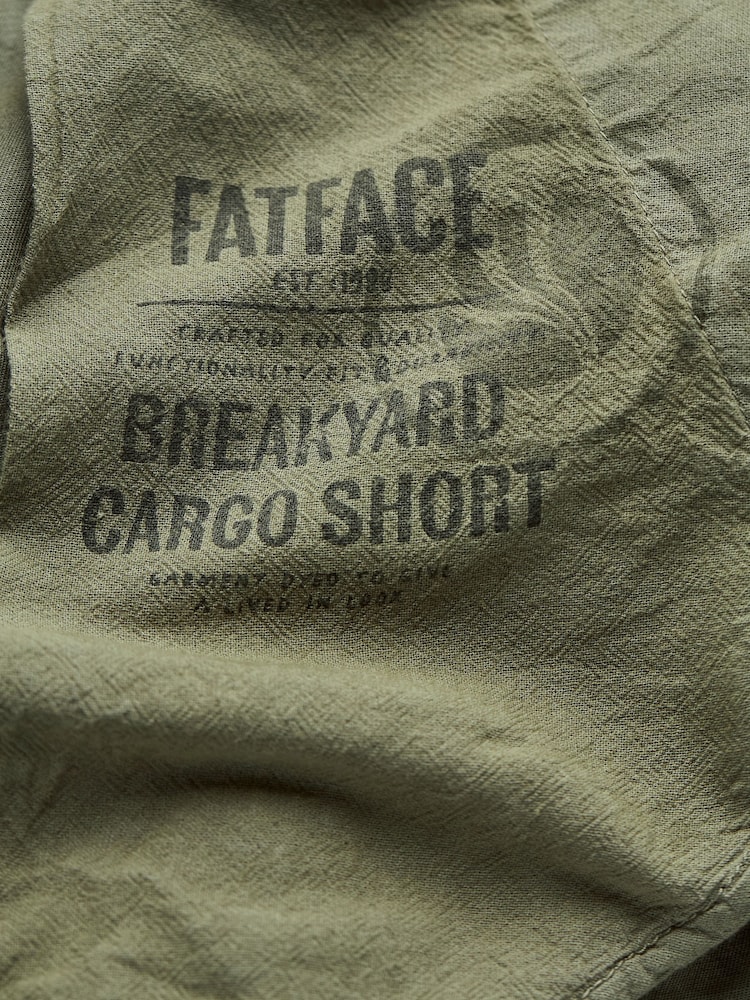 FatFace Breakyard Khaki Green Cargo Shorts - Image 8 of 8