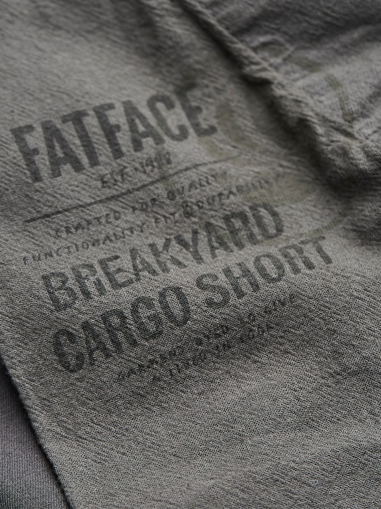 FatFace Breakyard Dark Grey Cargo Shorts - Image 10 of 10