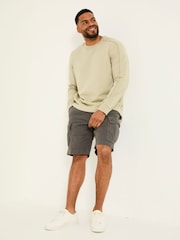 FatFace Breakyard Dark Grey Cargo Shorts - Image 6 of 10