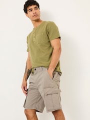 FatFace Bude Light Grey Cargo Shorts - Image 1 of 5