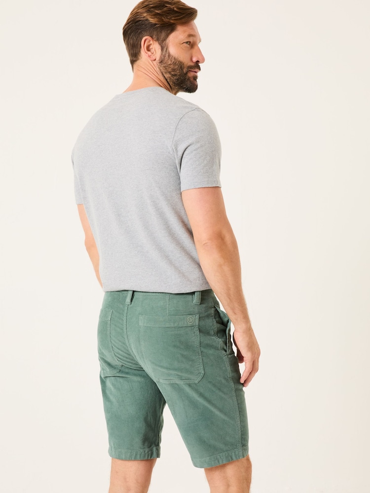 FatFace Dusky Green Stow Cord Shorts - Image 2 of 7