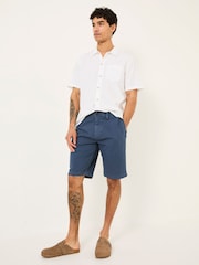 FatFace Navy Stow Garment Dye Shorts - Image 1 of 8