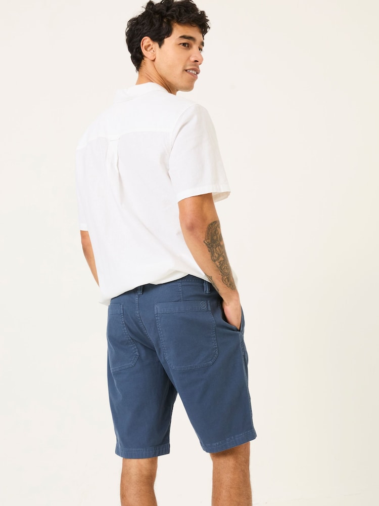 FatFace Navy Stow Garment Dye Shorts - Image 2 of 8