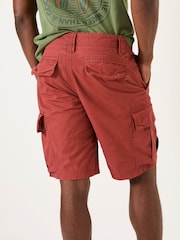 FatFace Bude Dark Red Cargo Shorts - Image 4 of 7