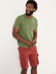 FatFace Bude Dark Red Cargo Shorts - Image 5 of 7