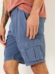 Azul - FATFACE Linen Shorts cargo de algodão - Imagem 6 de 9