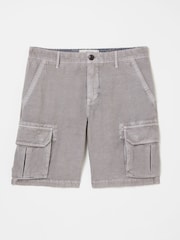 Cinza - FATFACE Linen Shorts cargo de algodão - Imagem 5 de 5