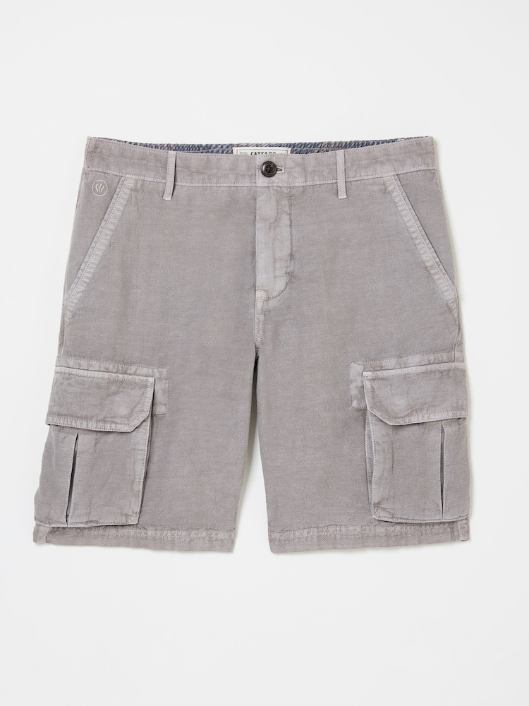 Cinza - FATFACE Linen Shorts cargo de algodão - Imagem 5 de 5