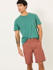 FatFace Mawes Rust Brown Chino Shorts - Image 1 of 7