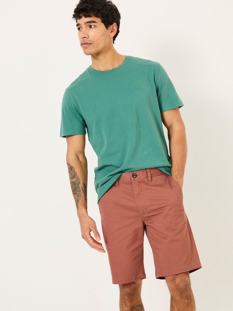 FatFace Mawes Rust Brown Chino Shorts - Image 1 of 7