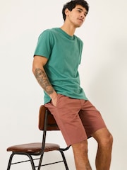 FatFace Mawes Rust Brown Chino Shorts - Image 4 of 7
