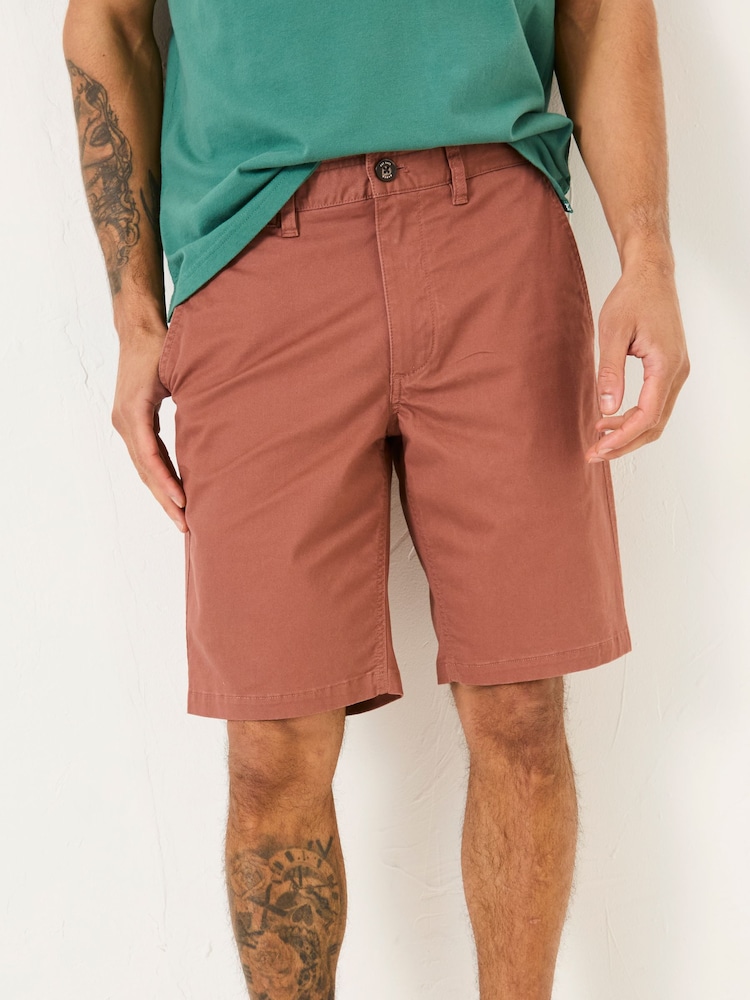 FatFace Mawes Rust Brown Chino Shorts - Image 5 of 7