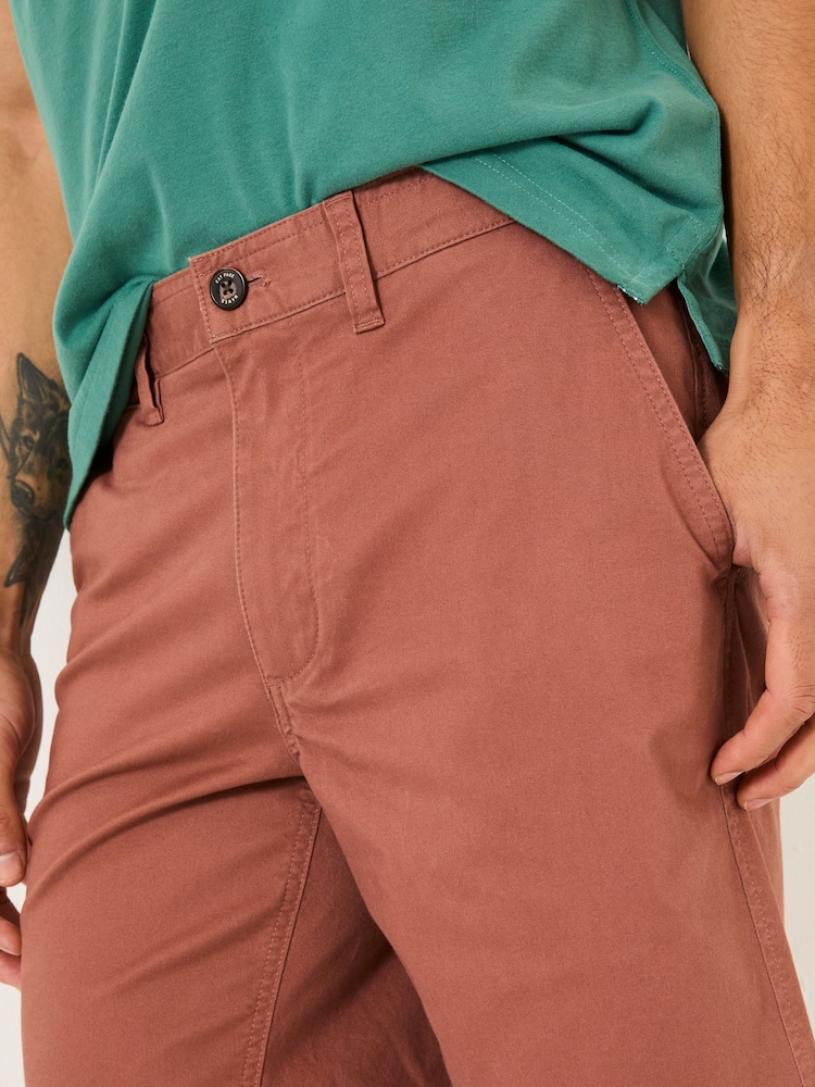 FatFace Mawes Rust Brown Chino Shorts - Image 6 of 7